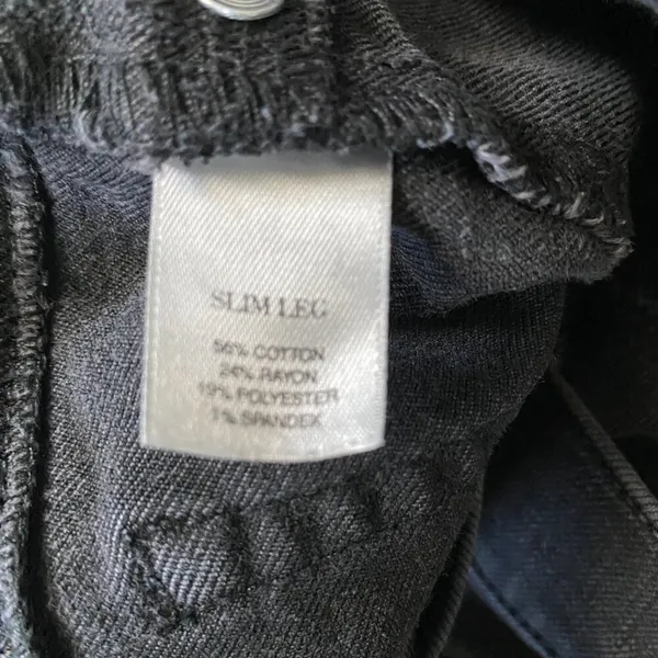 White House Black Market women's size small black slim leg black denim jeans - Image 7