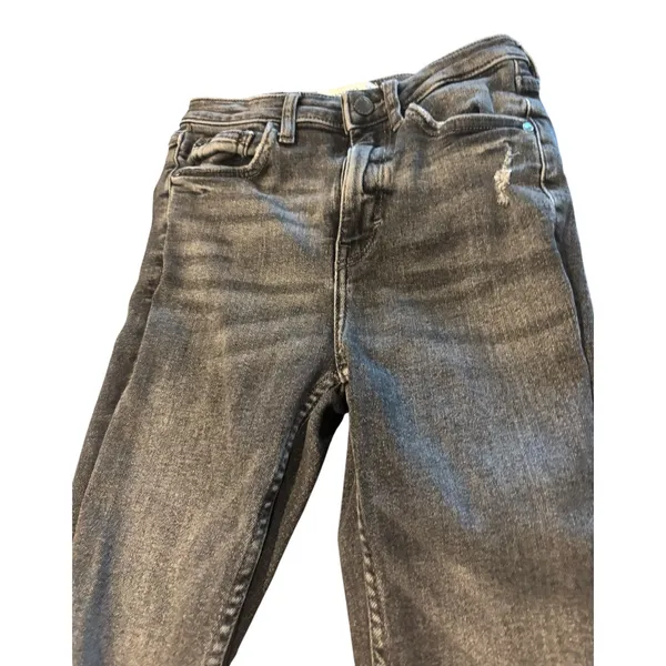 MANGO Denim Soho Black Jeans Size 2 Distressed - Image 3