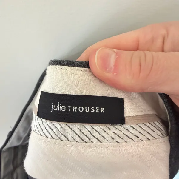 Ann Taylor Loft Gray Julie Trousers Sz 4P - Image 3