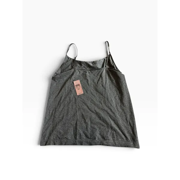Ann Taylor Camisole MP‎ Silver Metallic Shimmer Adjustable Strap Tank Top - Image 2