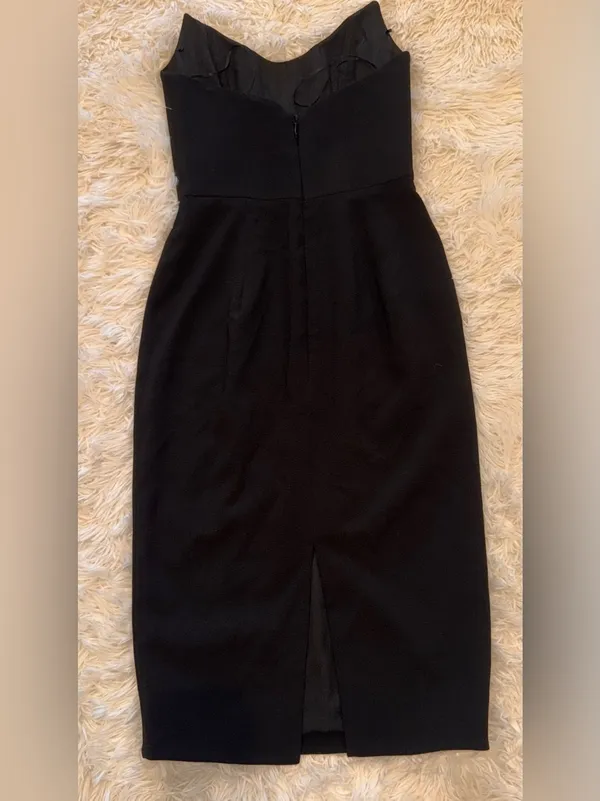 NEW HELSI Celia Black Strapless Cocktail Sheath Dress sz S - Image 8