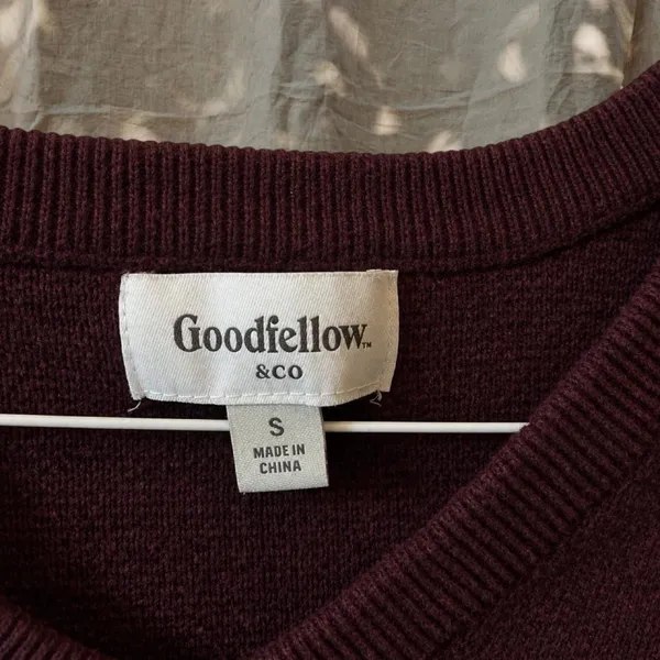 Goodfellow & Co. | Burgundy V-Neck Knit Sweater - Image 2