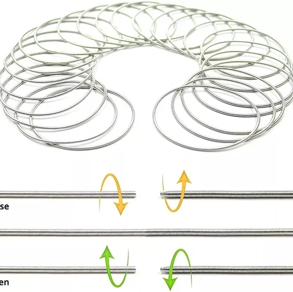 NEW‎ 2 mm Gold Plated Stainless Steel 316L Stackable Guitar String Bracelets - Image 14
