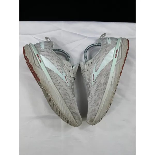 Brooks Womens Gray White Revel 6 Running Shoes Size 9.5 Sku 7455 - Image 3