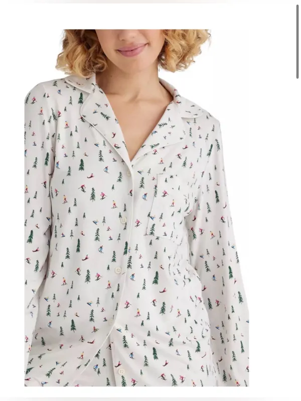 NWT Tommy John Downtime Printed Pajama Set ski mountain size XS - Image 3