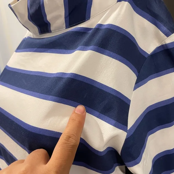 TIZZIE Striped Blue and White Tunic Top size M - Image 6
