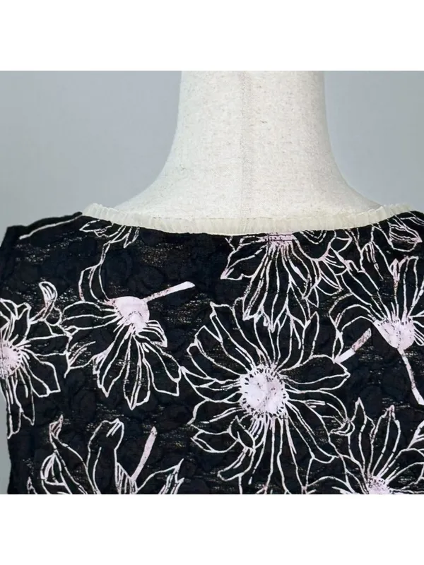 Vintage Y2K Speechless Black Lace Going Out Top Pink Floral XL Fairy Whimsigoth - Image 6