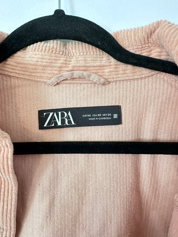ZARA Dusty Pink Corduroy Jacket - Image 2