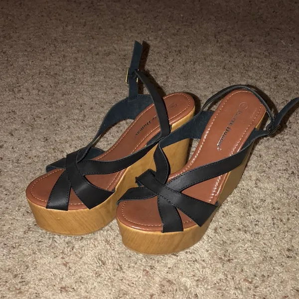 MOVING SALE! NWOB black wedges - Image 2