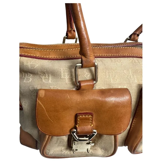 Dooney & Bourke Vintage Top Handle Logo Purse Multi Pocket - Image 4