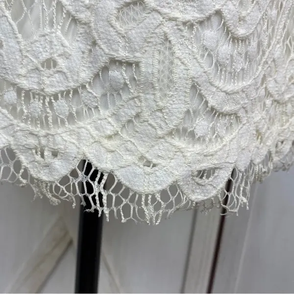 Alexia Admor Lace‎ Front Bell Sleeve Sheath Dress Small Ivory White Half Sleeve - Image 7