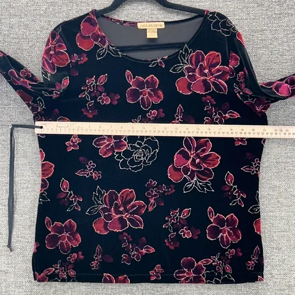 Notations Vintage‎ Velvet Top Black L - Image 13