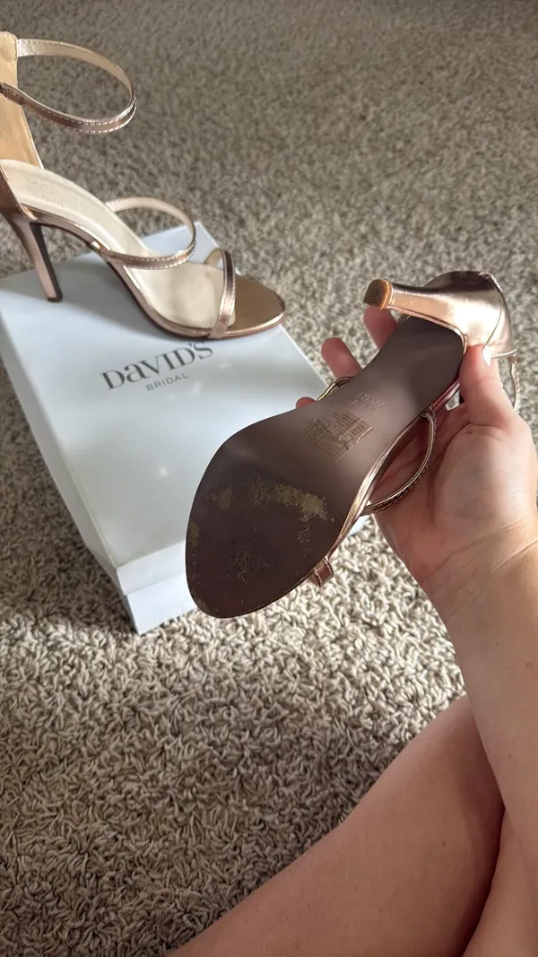 David's Bridal Heels Rose Gold - Image 2