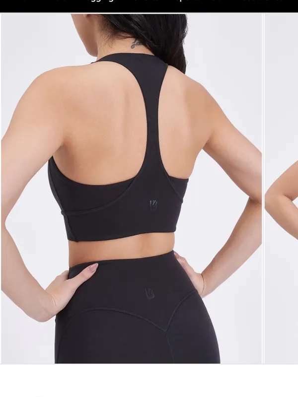 BuffBunny Black Scoop Neck Sports Bra - Image 2