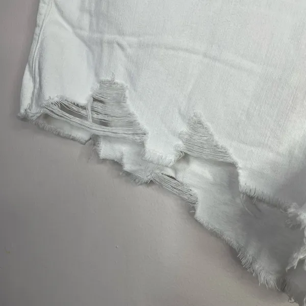 Aerie Daydream Distressed Comfy Denim Jean Shorts cutoffs White plus XXL 20 - Image 6