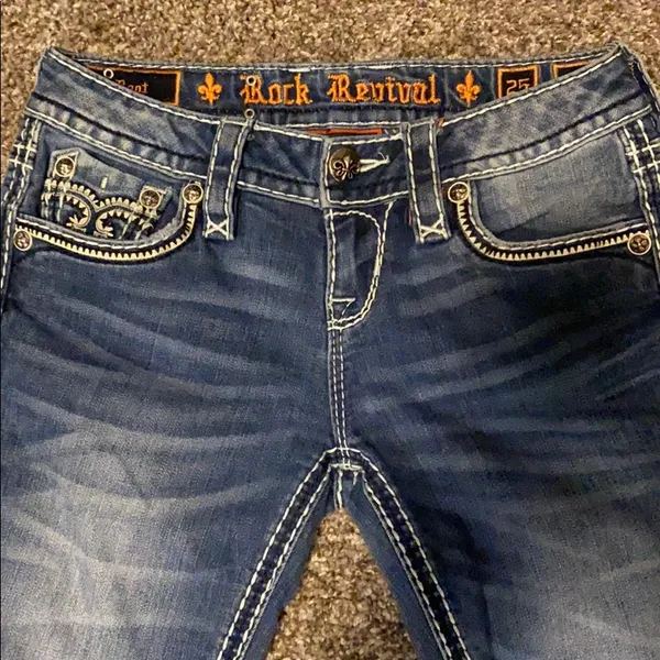 Rock Revival Low Rise Jeans New Without Tags Medium Wash - Image 5
