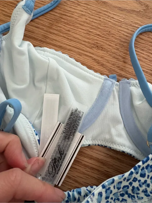 Frankie’s bikinis Blue Leopard Print Bikini - Image 2