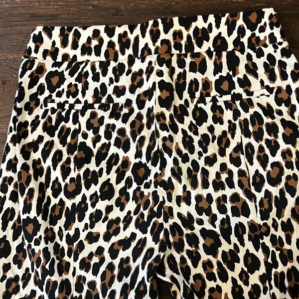 J Crew Remi Pant In Leopard Animal Print Size 6t Tall - Image 5