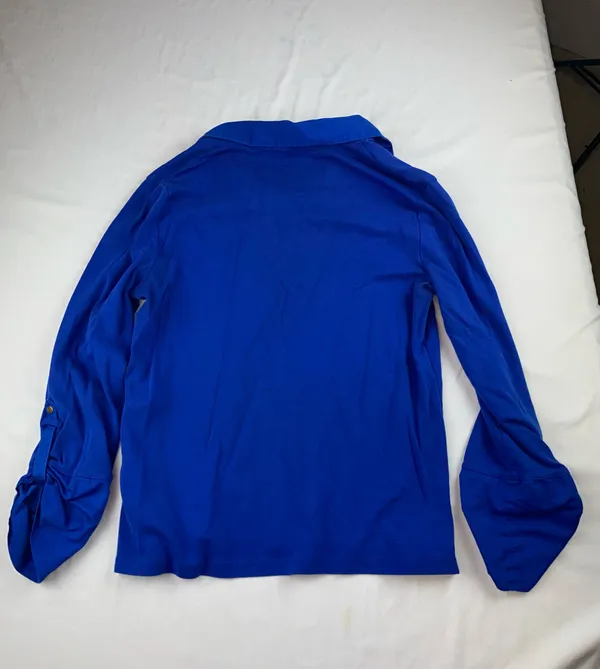 Long Sleeve Blouse Blue Size XL - Image 8