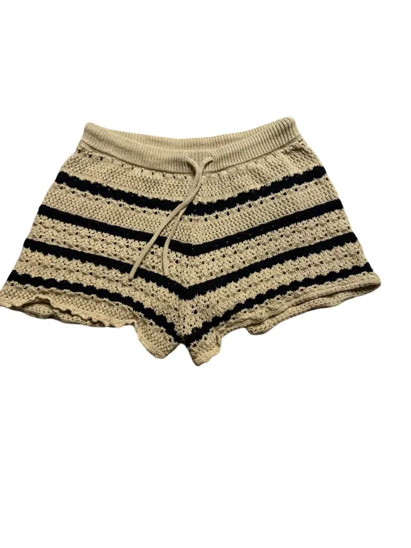 🧶 House of Harlow 1960 Size M Crochet Knit Striped Sweater Shorts Set 🧶 - Image 3