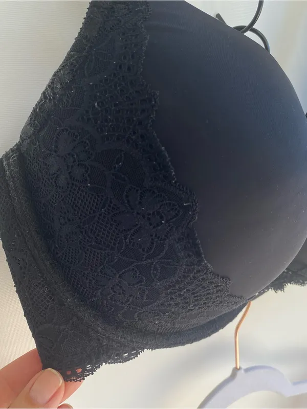 Torrid Curves bras set of 2 black and mauve lace padded push up full figure 42 D - Image 3