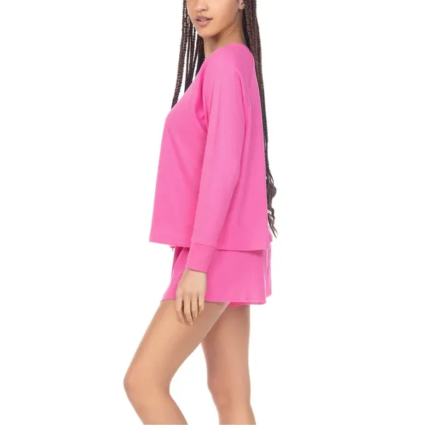 HONEYDEW Cozy Waffle Fabric Lounge Set for Stylish & Comfortable in Pink Medium - Image 2