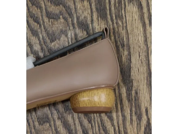 NWT Journee Collection Faux Wood Block Heel Maggs Loafers Taupe Brown 7.5M - Image 14