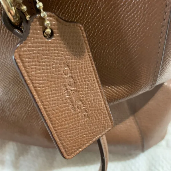 Coach Tan Leather Satchel - Image 5