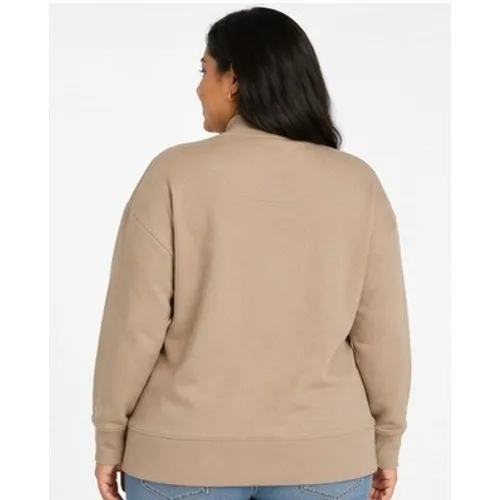 Time and Tru Womens Pullover Sweatshirt Size XL Champagne Mock Neck Button Top - Image 7