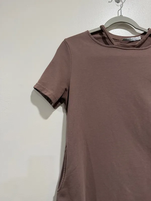 By Egreis Cutout Neck T-Shirt Mini Dress Size Small - Image 3