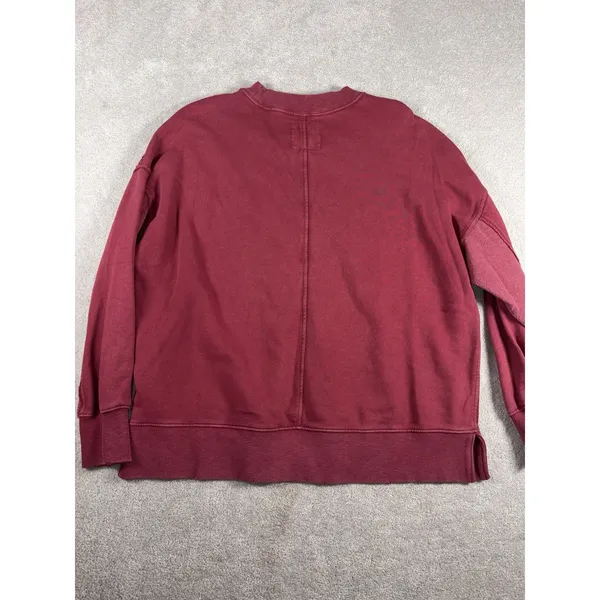 aerie sweatshirt‎ patchwork oversized burgundy s - Image 6