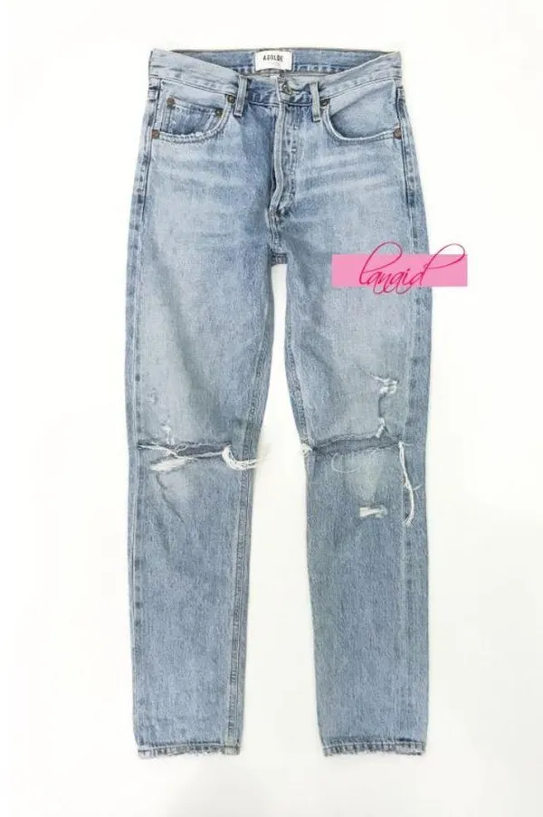 Jamie High Rise Shakedown Destroyed Distressed Hi-Waist Ripped Jeans 25 - Image 11