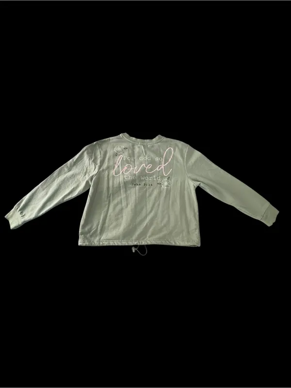 Women’s Fifth sun Long-Sleeve Graphic Top - Light Sage Green m - Image 8