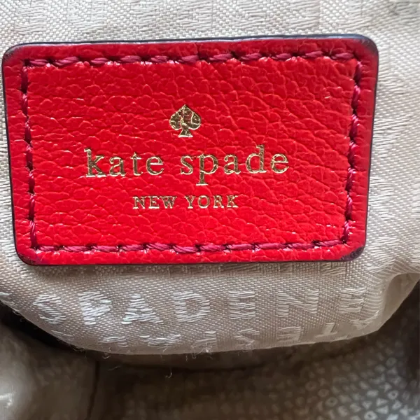 Kate Spade Allen St Raquel Satchel Red Leather Purse with Detachable Strap - Image 12