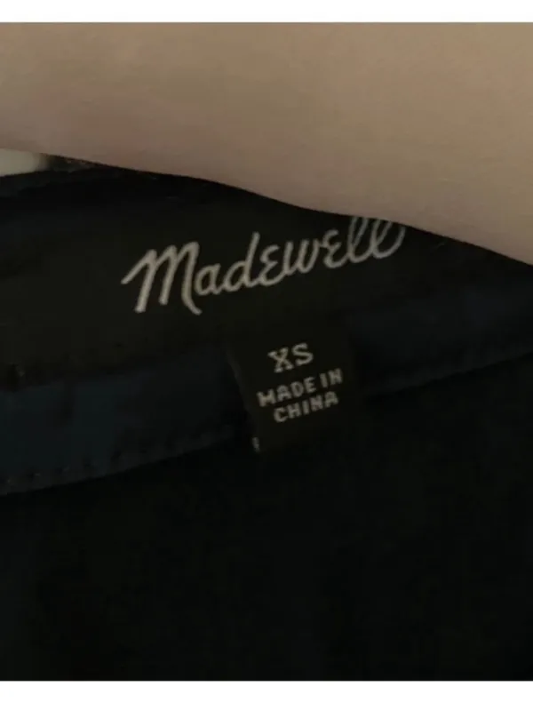 Madewell Emerald Green Satin Shift Dress XS - Image 3