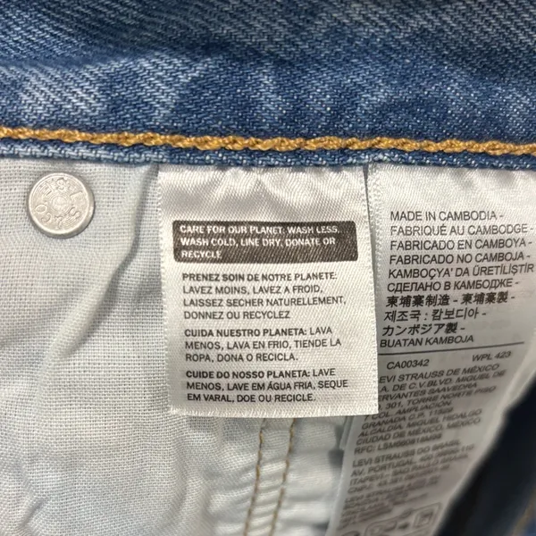 Levi's Premium 501 High Rise Short Size 32 Distressed 100% Cotton Non Stretch - Image 8