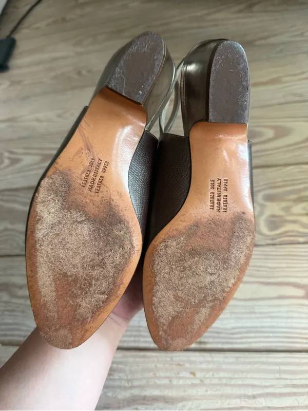 Salvatore Ferragamo Metallic Slingback Pumps size 6.5 - Image 6