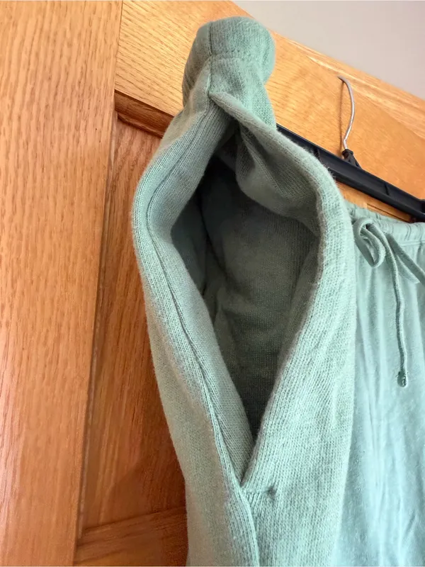 American Eagle Sage Green Wide Leg Pull On Pants Elastic Drawstring Waist XL - Image 2