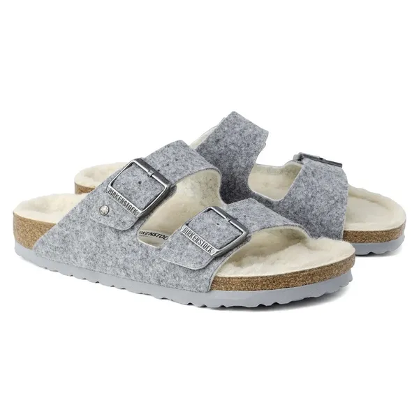 Birkenstock Arizona Rivet Wool Shearling Sandals - Image 2