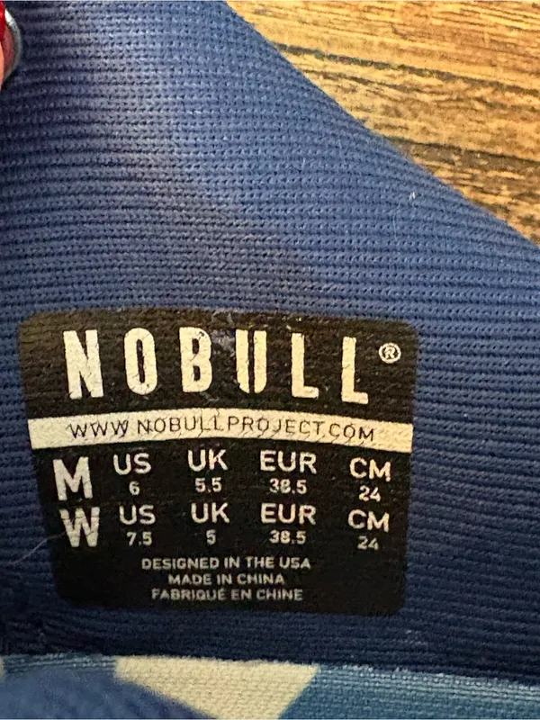 NOBULL Flag Trainer Women 7.5 Blue White Star Patriotic Athletic Shoe - Image 9