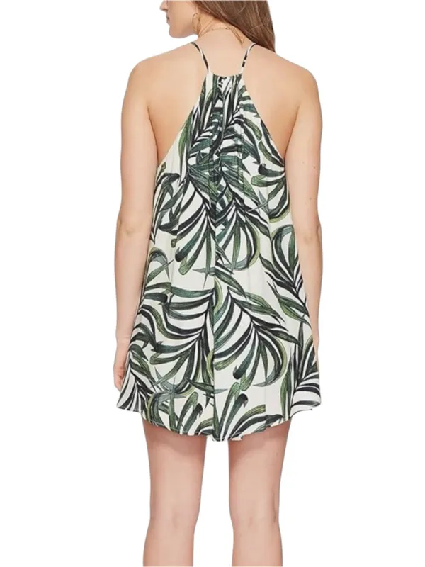 Show Me Your Mumu Byron Green Leaf Halter Mini Dress XS in Peruvian Palm Breeze - Image 2