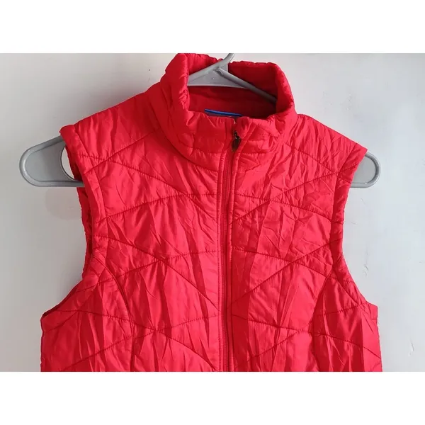 Columbia Omni Heat Vest Womens Red Polyester Full Zip Quilted Lined Small - Image 3