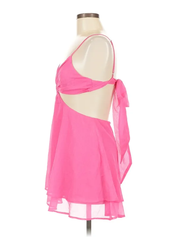 Lucy in the Sky Hot Pink Party Dress Sz M - Image 4