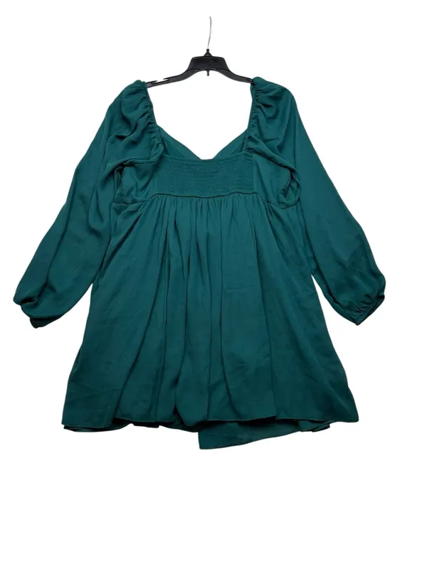 Abercrombie & Fitch size XL green mini dress long sleeve boho night - Image 12