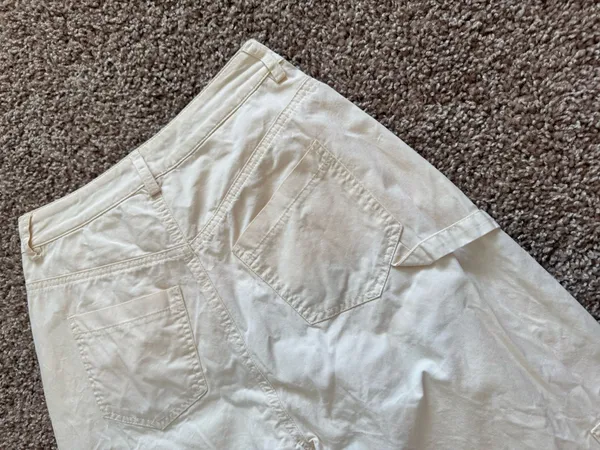 Le lis High-Waisted Cream Linen Khaki Pant - Image 6
