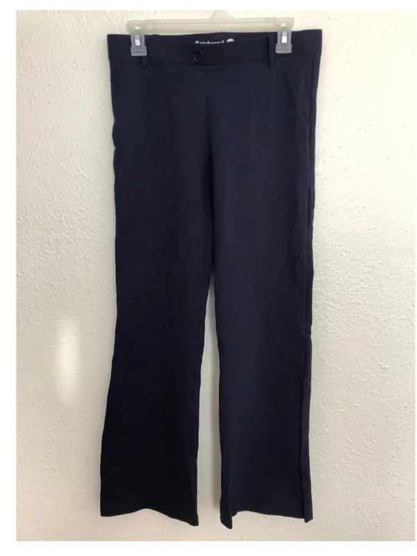 Betabrand Navy Blue flare Dress Pants Yoga Pants Medium Long work trousers - Image 3