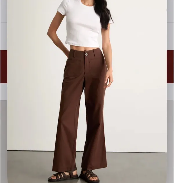 Lulus Bryssa Dark Brown Twill High-Rise Wide-Leg Pants - Image 4