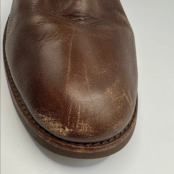Tory Burch Marlene Riding Boots Brown Leather 9M Gold Buckle Equestrian Tall - Image 8