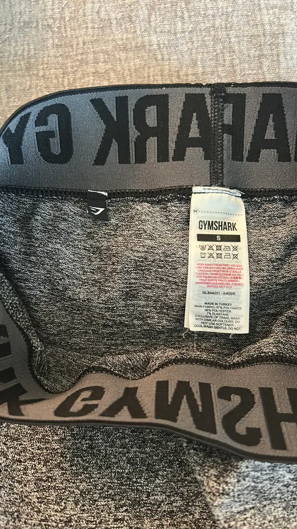 Gymshark Flex Biker Shorts Marled Charcoal Grey - Image 7
