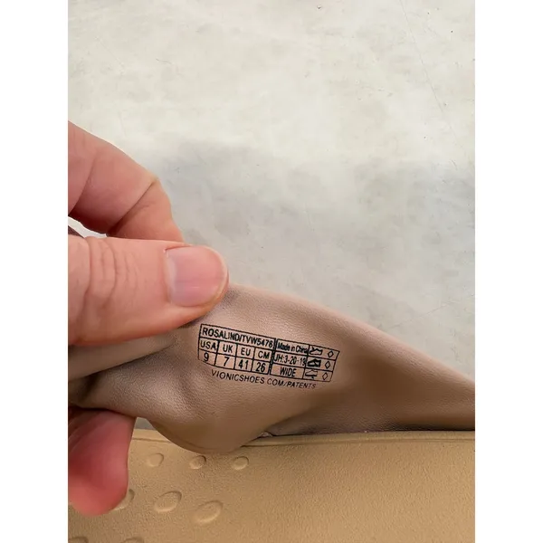 Vionic Rosalind Tan Leather Knotted Platform Thong Sandals Womens 9 Wide TVW5476 - Image 7